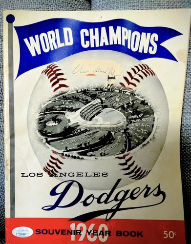 Vin scully signed 1960 world - 1960,