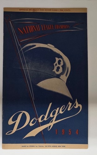 1956 dodgers program - dodgers,