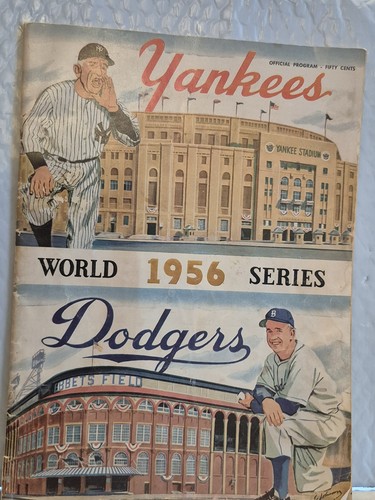 1956 world series program - world,